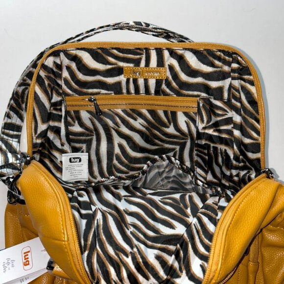Lug Canter VL Convertible Tote Crossbody/Backpack Amber Yellow Zebra Print Strap main image 8